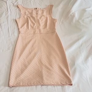Blush Pink with Gold Polka Dot Dress Size S - NWOT